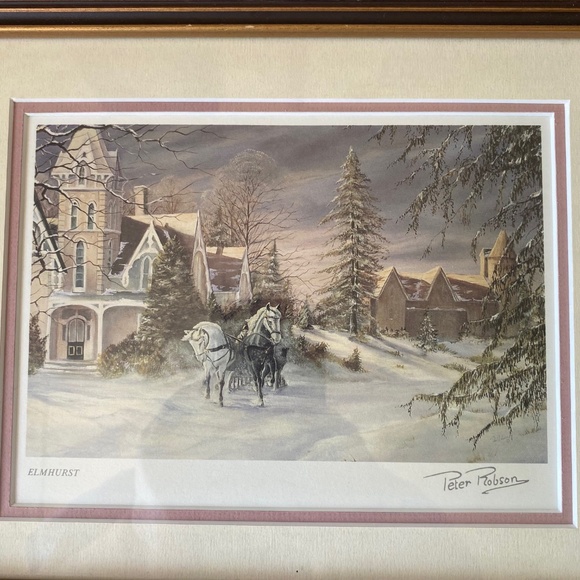 Pair of Vintage Lithograph Prints by Peter Robson Fine Art Wall Decor - Picture 4 of 8